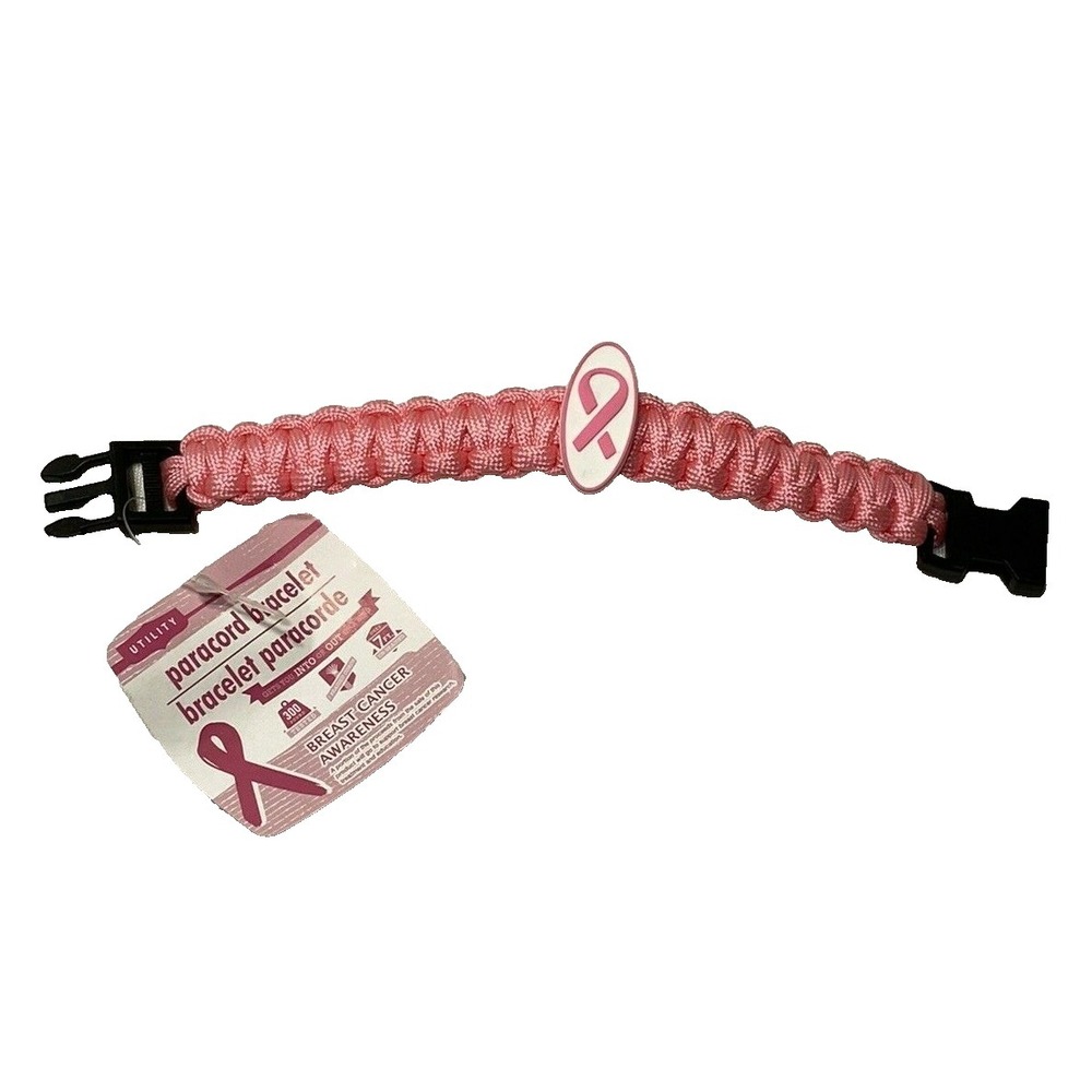 utility paracord bracelet PINK‎ RIBBON AWARENESS light pink